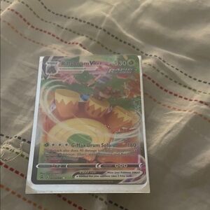 Pokemon Rillaboom VMAX Card - Green and Yellow